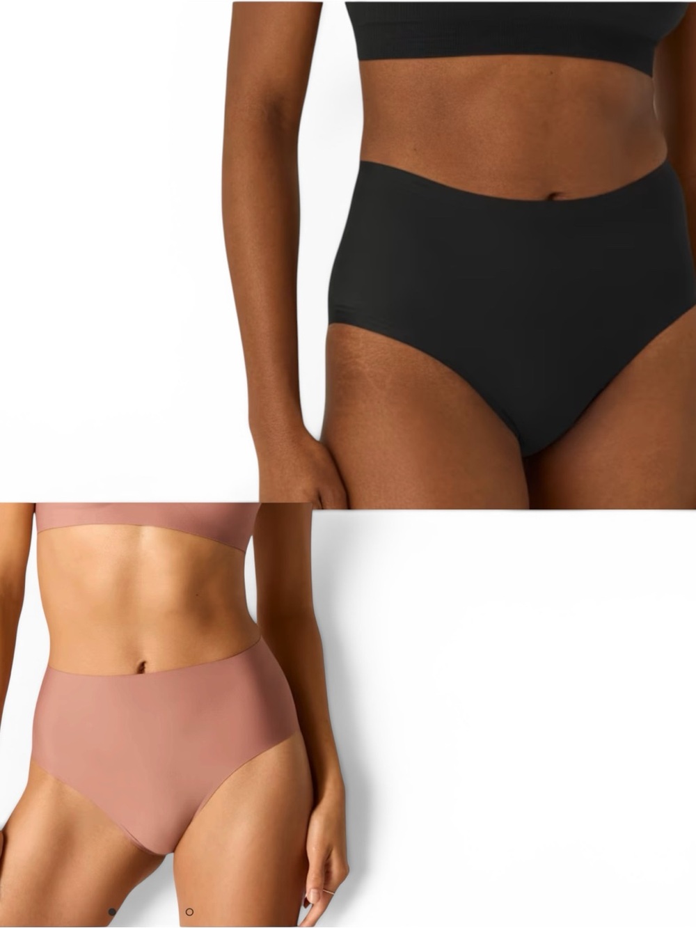 NWT Bombas No Show High Rise Briefs In Coco Plum And Black